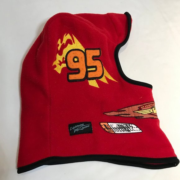 Disney Pixar Cars racing helmet shaped hat \ cap fleece one size 19" round - Picture 1 of 6